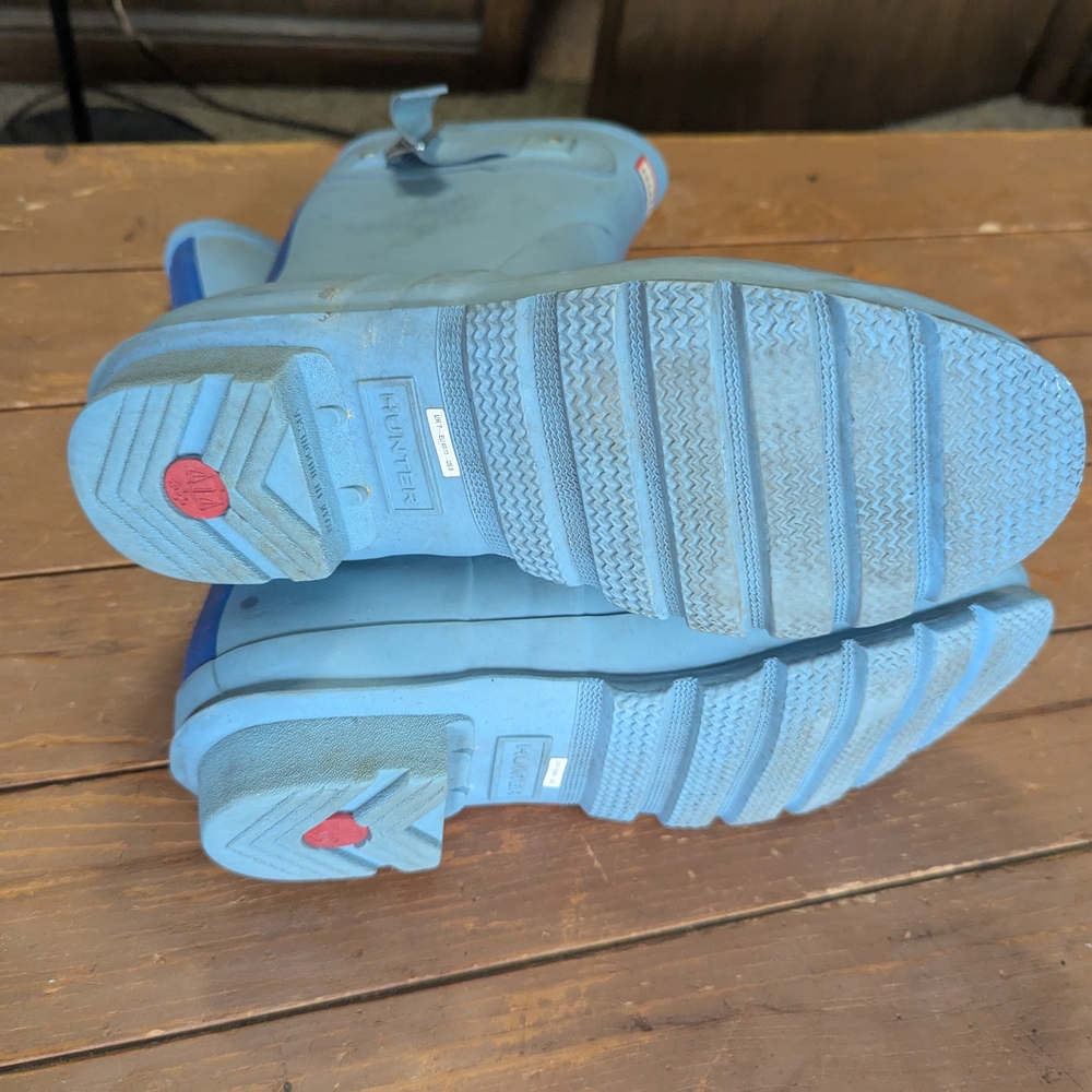 Hunter Blue Rain Boots - Picture 3 of 10